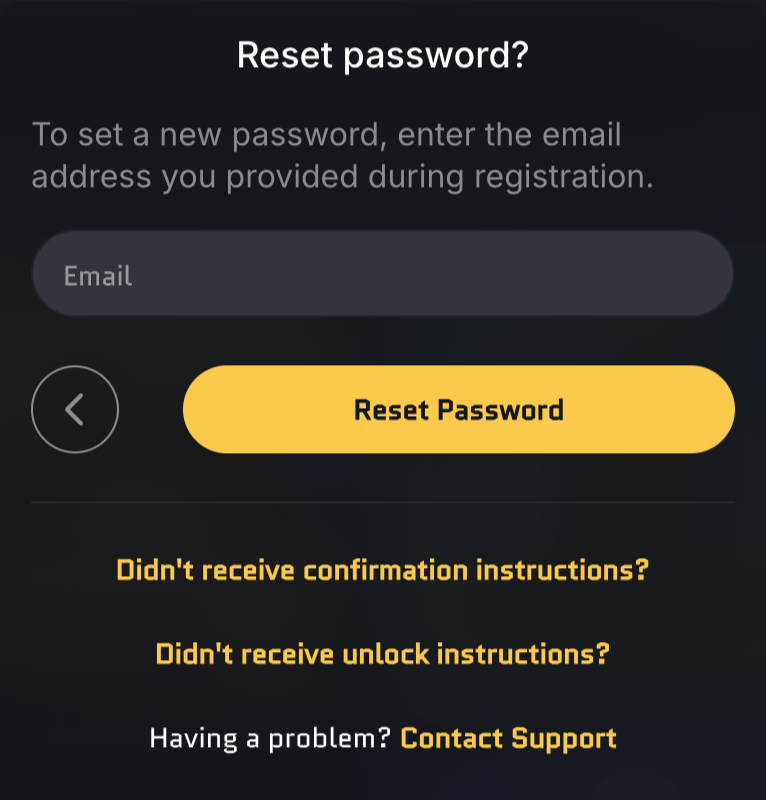 Restore Password